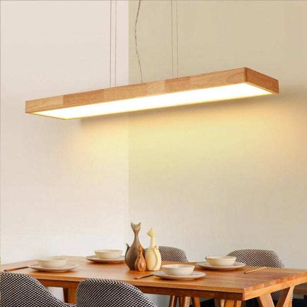 Lustre moderne à LED en bois massif Fly