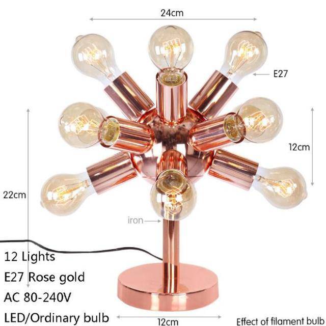 Lampe à poser design LED rose gold "Creative Glow"