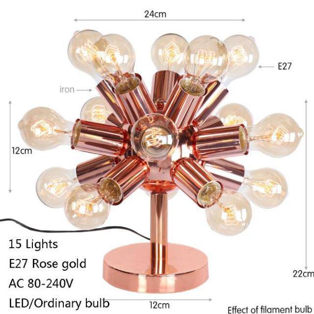Lampe à poser design LED rose gold "Creative Glow"