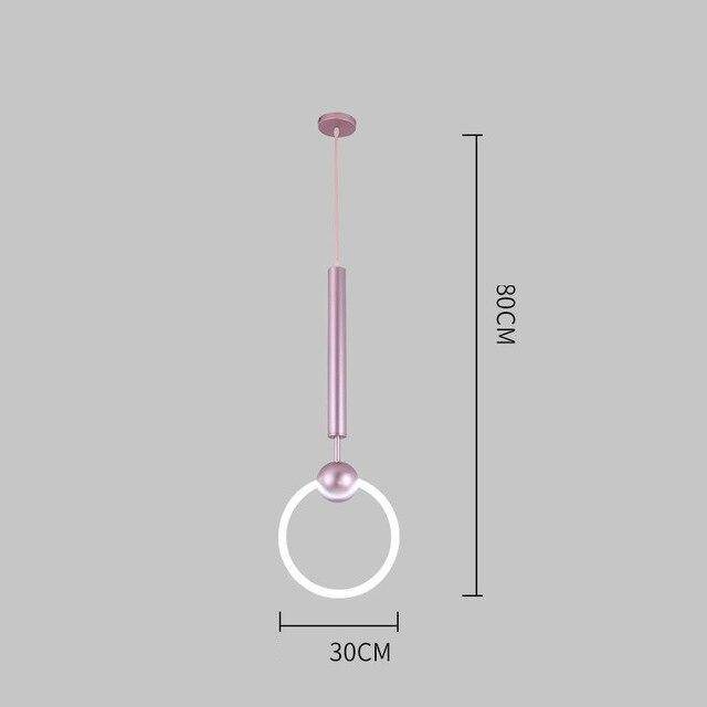 Suspension LED design ronde avec support doré Jaxlong