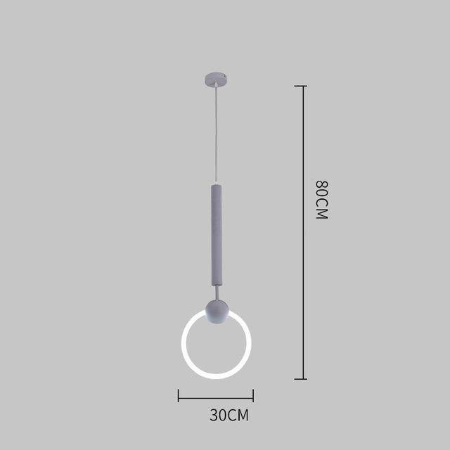 Suspension LED design ronde avec support doré Jaxlong