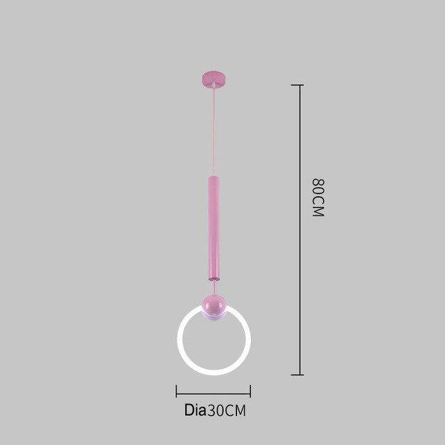 Suspension LED design ronde avec support doré Jaxlong