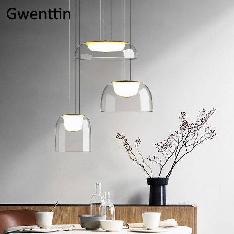 Suspension LED en verre Design - Formes Arrondies