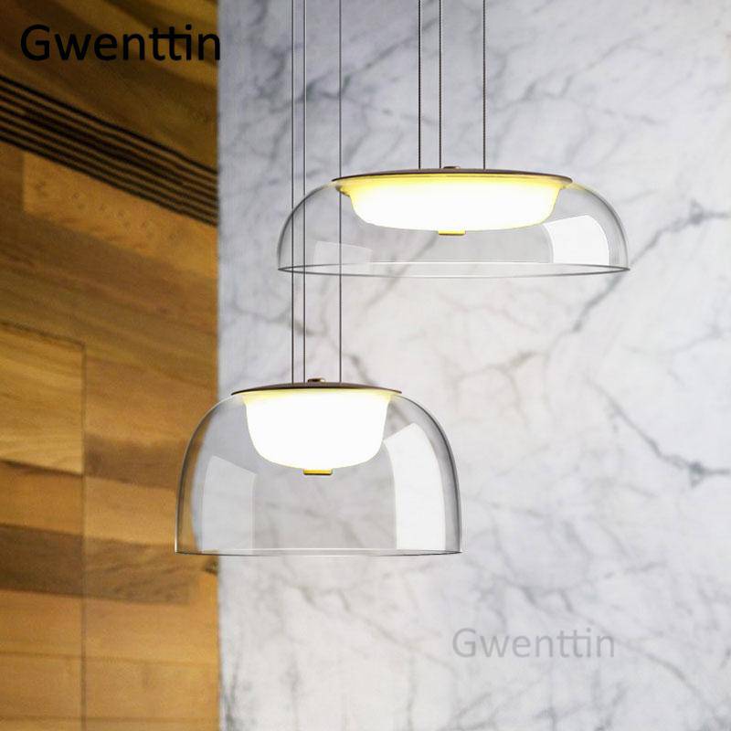 Suspension LED en verre Design - Formes Arrondies