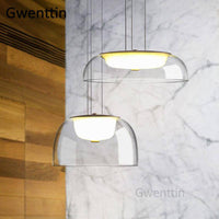 Suspension LED en verre Design - Formes Arrondies