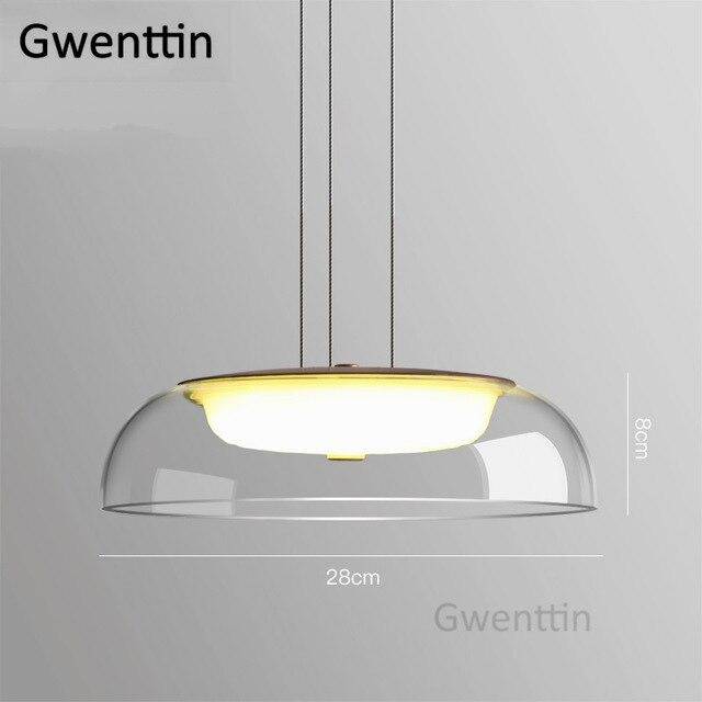 Suspension LED en verre Design - Formes Arrondies