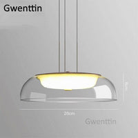 Suspension LED en verre Design - Formes Arrondies