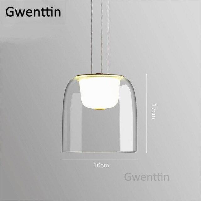 Suspension LED en verre Design - Formes Arrondies