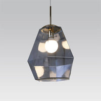 Suspension LED en verre coloré : Diamants Design