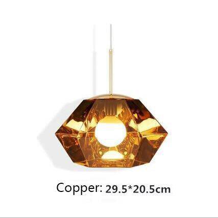 Suspension LED en verre coloré : Diamants Design