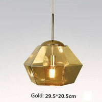 Suspension LED en verre coloré : Diamants Design