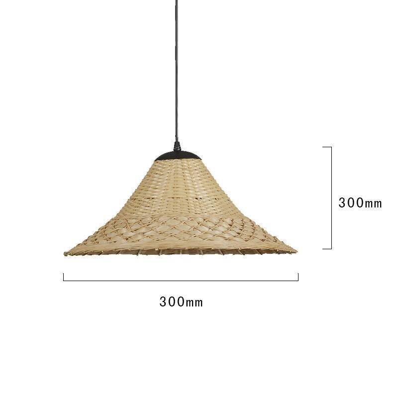 Suspension rustique LED en rotin