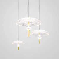Suspension ovale en verre LED 'Lomye'