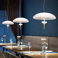 Suspension ovale en verre LED 'Lomye'