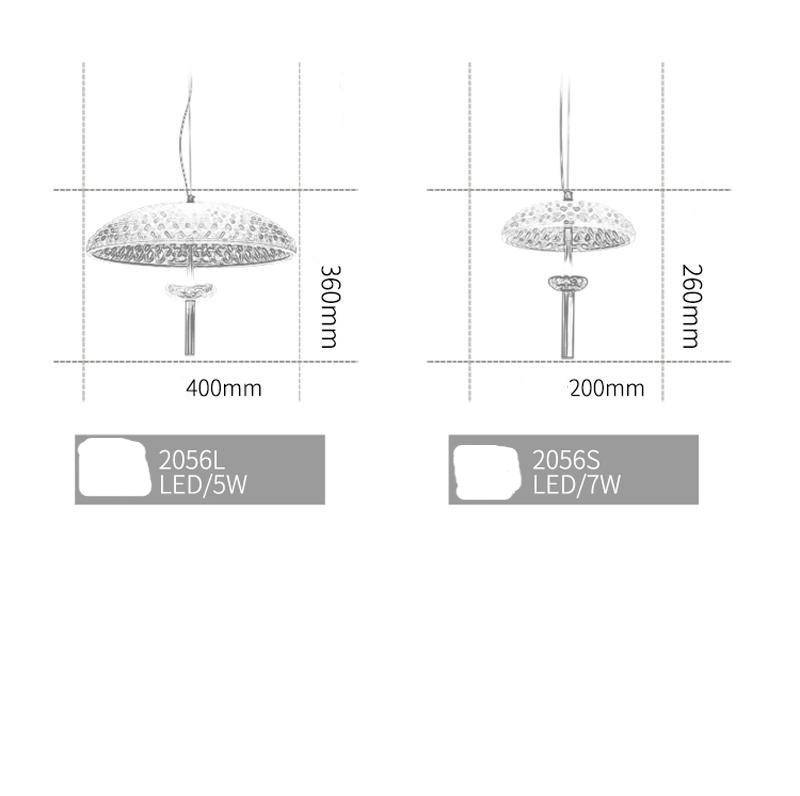 Suspension ovale en verre LED 'Lomye'