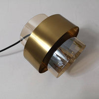 Suspension LED Glamour en Verre et Métal Doré