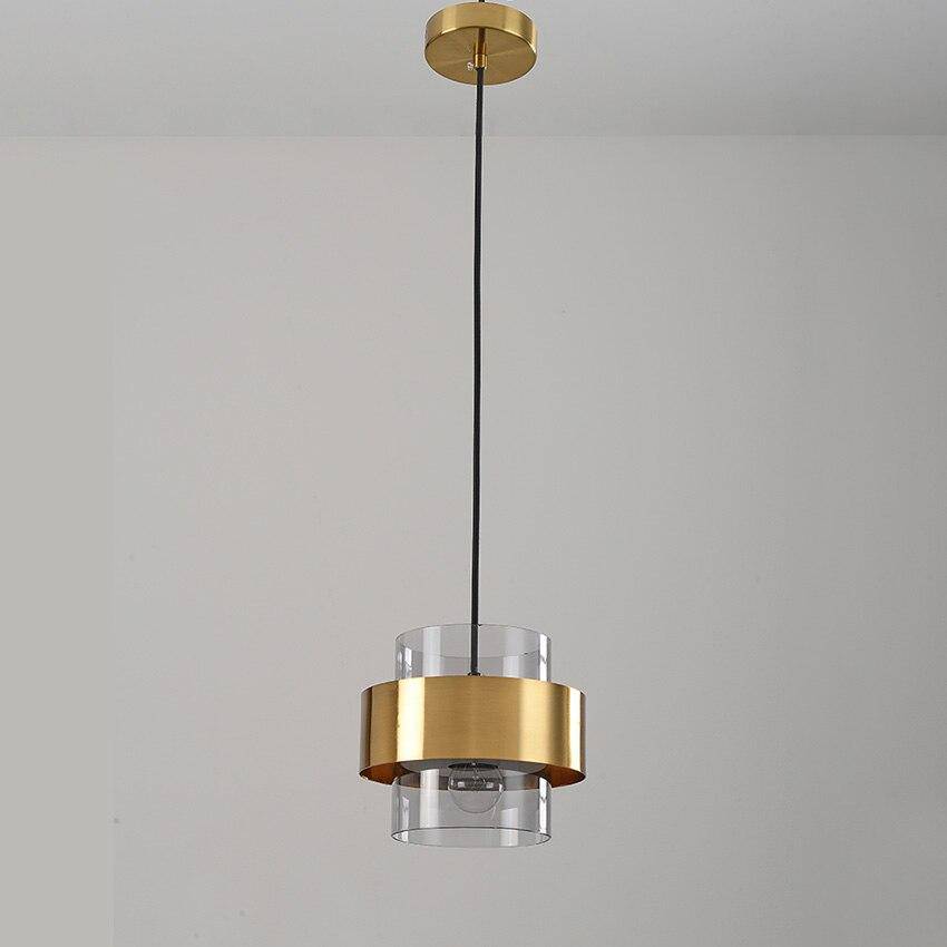 Suspension LED Glamour en Verre et Métal Doré