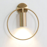 Applique murale LED design – Anneau et cylindre en métal Fly