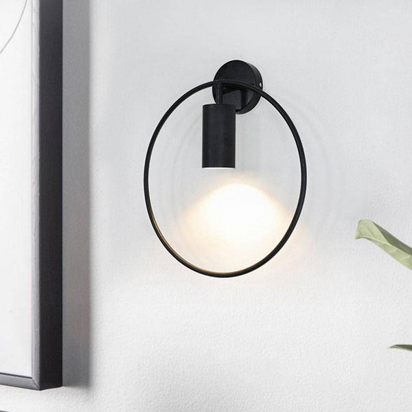Applique murale LED design – Anneau et cylindre en métal Fly