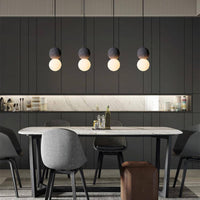 Suspension LED Terrazzo en Boule en Ciment