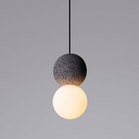 Suspension LED Terrazzo en Boule en Ciment