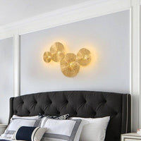 Applique murale LED fleurs dorées ou cuivrées