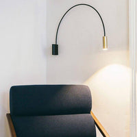 Applique murale LED demi-cercle noir