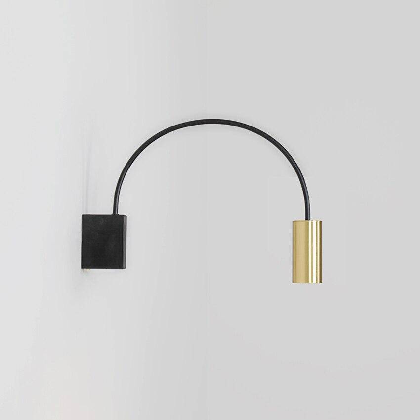 Applique murale LED demi-cercle noir