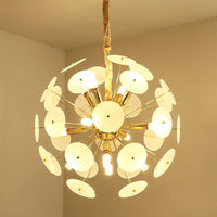 Lustre doré design avec plaques rondes fumées'aLuxury