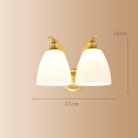 Applique murale LED dorée Herity