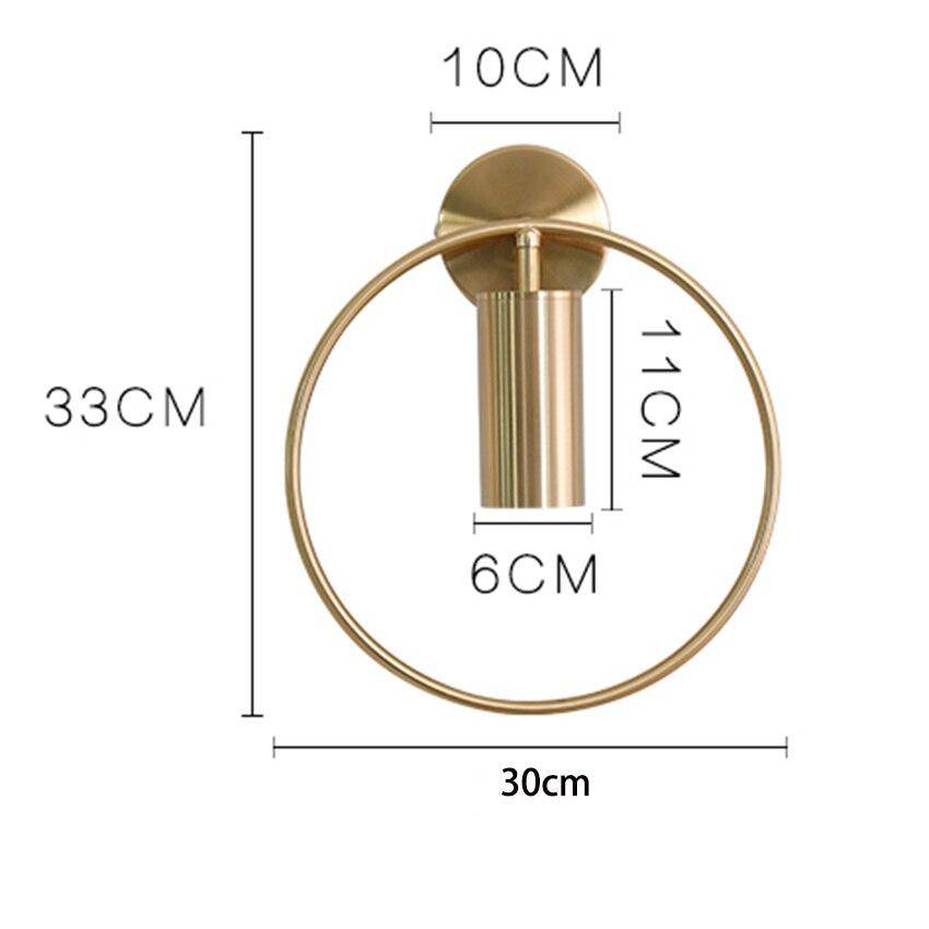 Applique murale LED design – Anneau et cylindre en métal Fly
