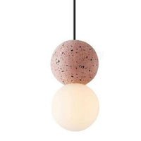 Suspension LED Terrazzo en Boule en Ciment