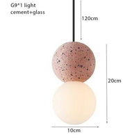 Suspension LED Terrazzo en Boule en Ciment