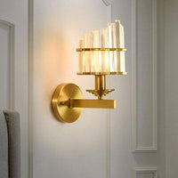 Applique murale LED dorée vintage