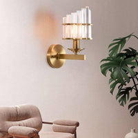 Applique murale LED dorée vintage