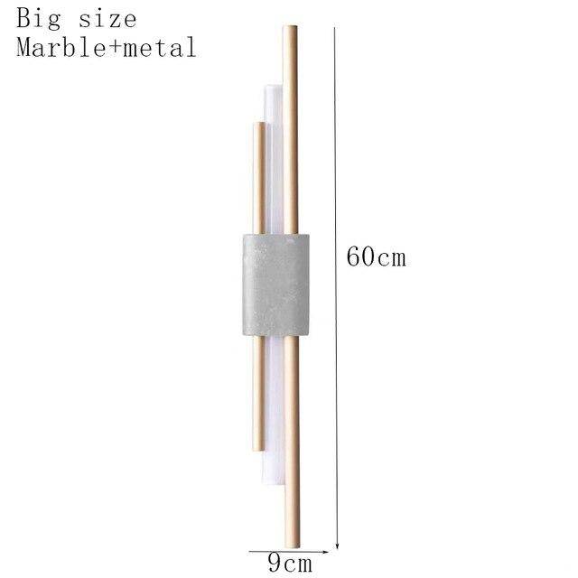Applique murale LED en marbre et or