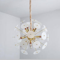 Lustre doré design avec plaques rondes fumées'aLuxury