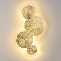 Applique murale LED fleurs dorées ou cuivrées