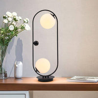 Lampe de chevet design Loft avec LED et anneau métallique