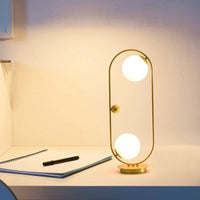 Lampe de chevet design Loft avec LED et anneau métallique