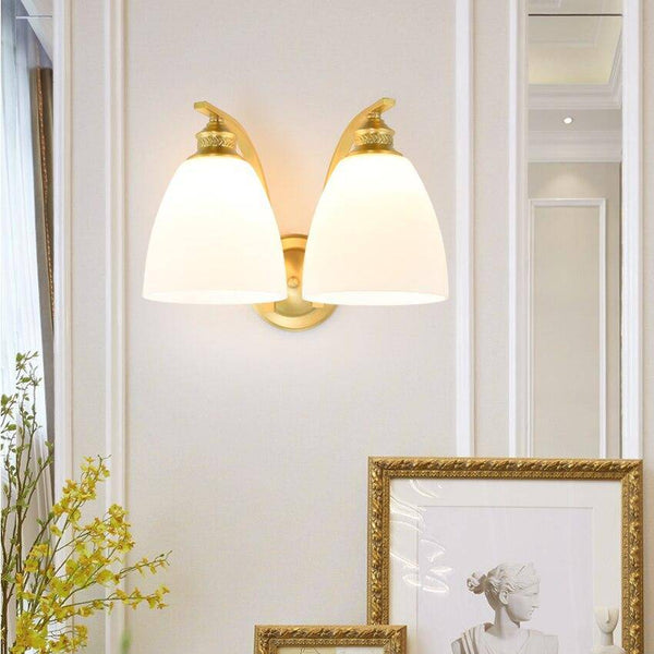 Applique murale LED dorée Herity