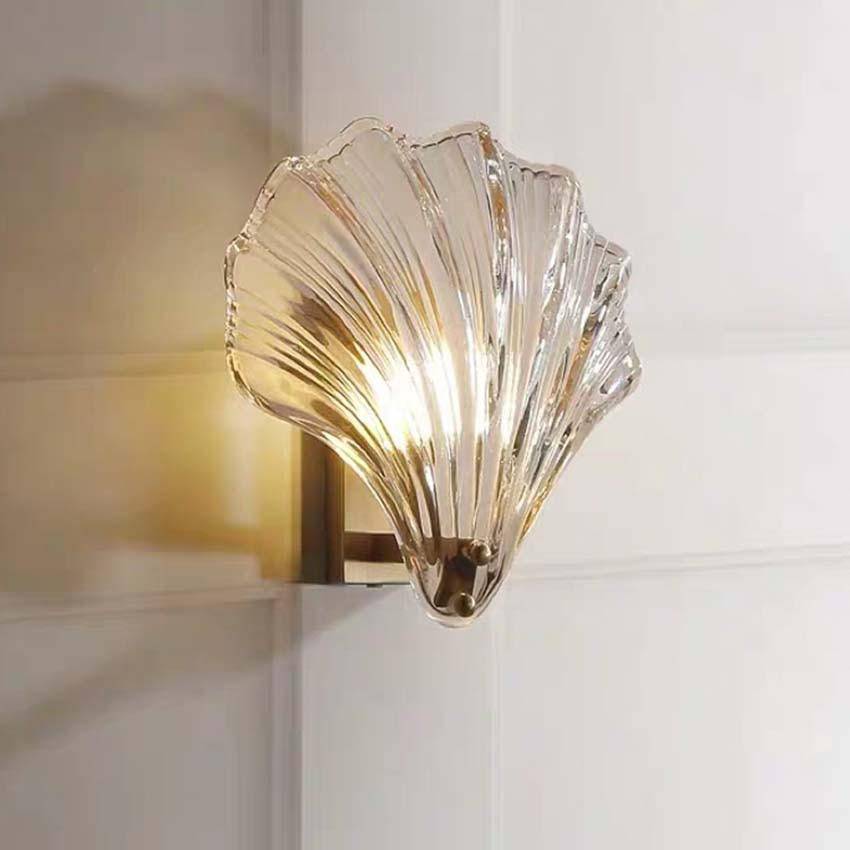 Applique murale vintage LED "Coquillage Glass"