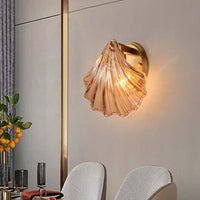 Applique murale vintage LED "Coquillage Glass"