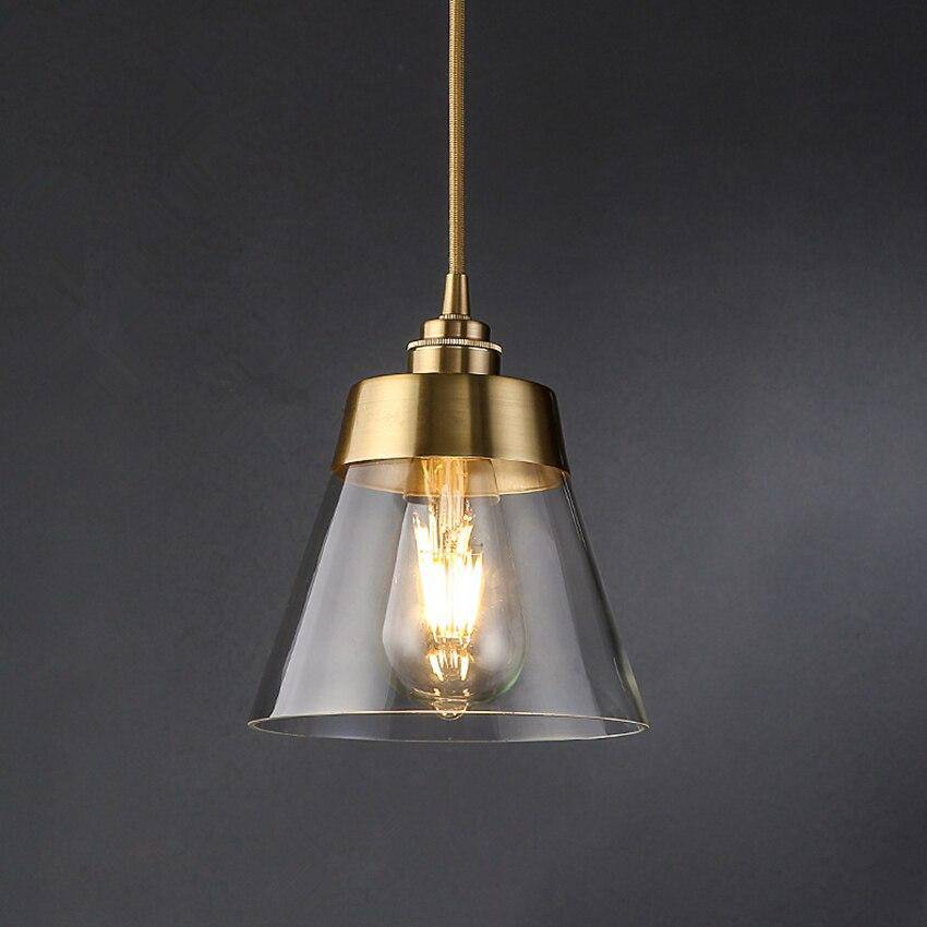 Suspension design LED dorée et abat-jour en verre - Luxe illuminé