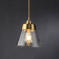 Suspension design LED dorée et abat-jour en verre - Luxe illuminé