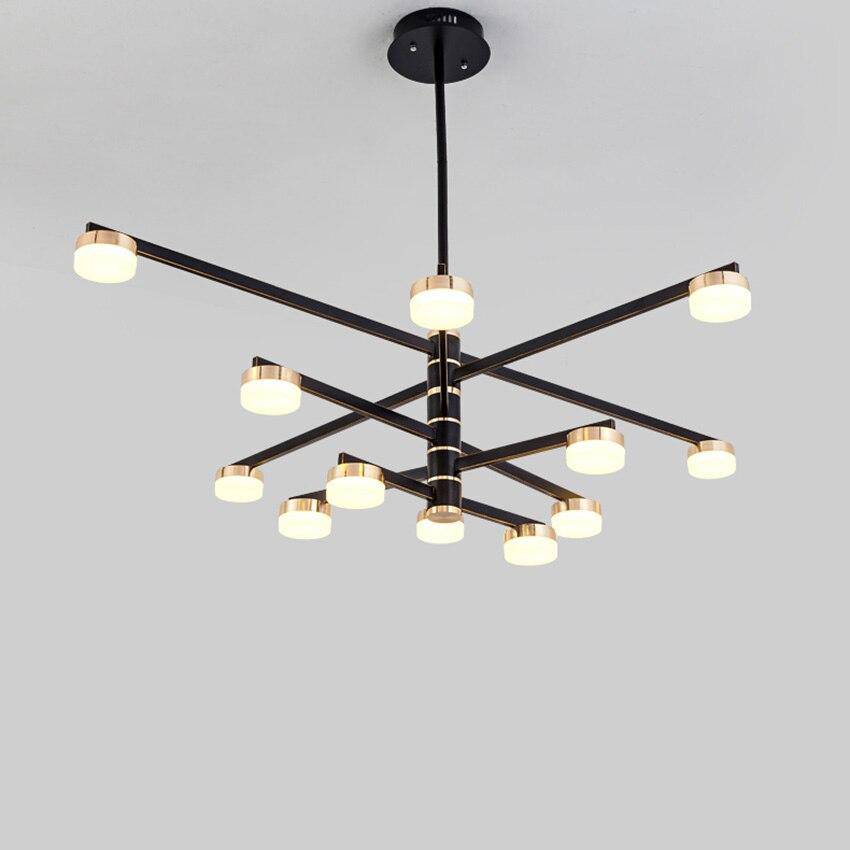 Lustre Luxe avec Bras LED Dorés