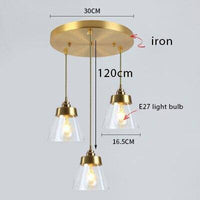 Suspension design LED dorée et abat-jour en verre - Luxe illuminé