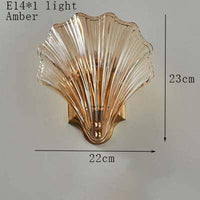 Applique murale vintage LED "Coquillage Glass"