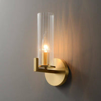 Applique murale dorée en verre Copper