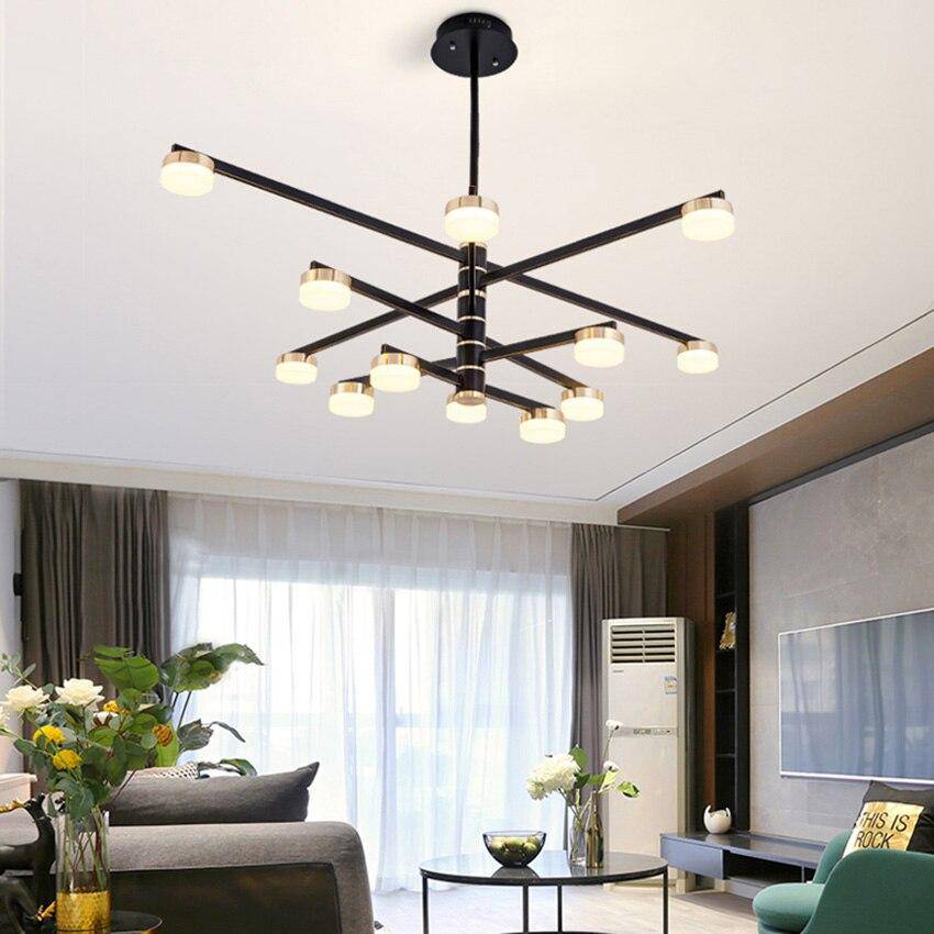 Lustre Luxe avec Bras LED Dorés